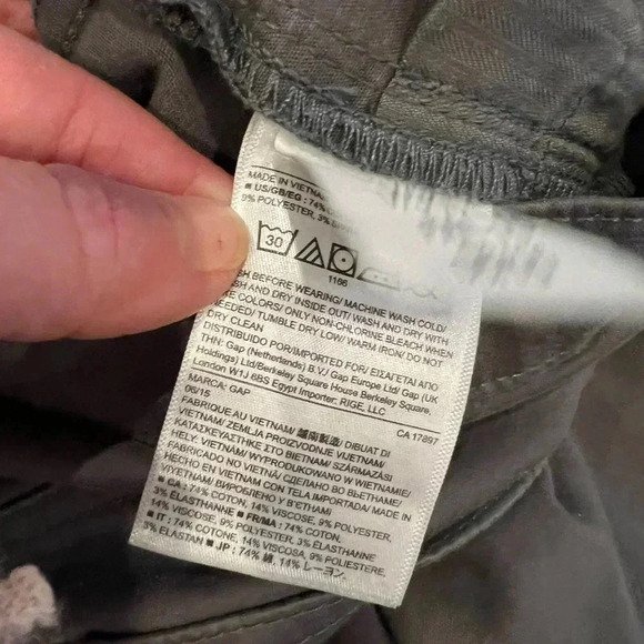 Gap true skinny high rise sateen pants shark fin gray 32s 32 short - Picture 8 of 13